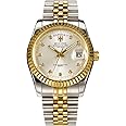 HUNRUY 41MM Mens Luxury Quartz Watch with Calendar Luminous Waterproof Wrist Watches