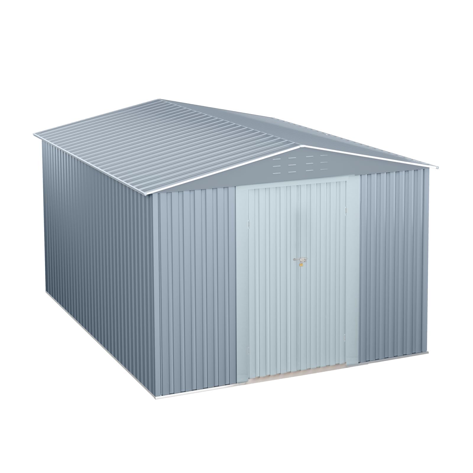 Photo 1 of *missing parts*Outdoor Storage Shed 8 X 12 FT, Large Metal Storage Sheds, with Reinforced Sloping Roo, Door Lock, Waterproof, for Backyard, Garden Patio Lawn