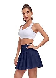 Girls Pleated Mini Skirt High Waist Uniform Skorts
