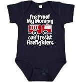 inktastic Firefighter Daddy Baby Fireman Baby Bodysuit