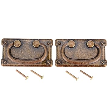 Generic 2 Set Antique Dresser Drawer Pulls Handles Bronze Door