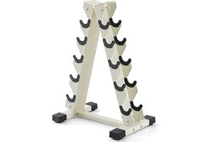 IRONVIB ACENFC Barbell A-Frame Dumbbell Weight Rack, Dumbbell Rack Stand Only, Weight Rack for Dumbbells 5 Tier with 500 LB Weight Capacity, Home Gym Storage Solution