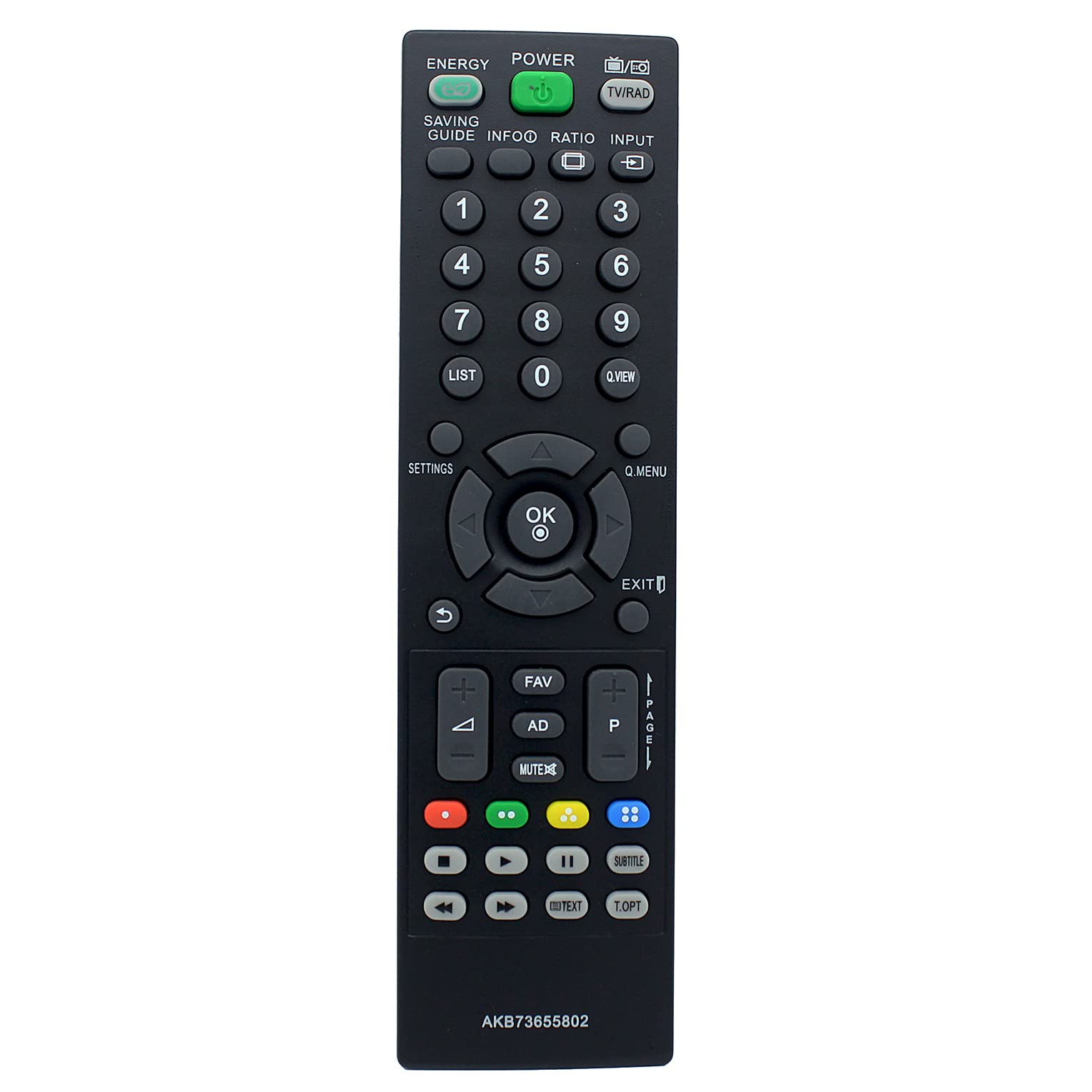 AKB73655802 Remote Control Replacement for LG LED LCD TV 19LS3500 19LS3500ZA 22LS3500 26LS3500 32LS5600 32CS460 32LS3500 37LS5600 42LS3450 42LS5600 42LS5600-ZC 42PA4500 42PA4500ZF 47LS5600