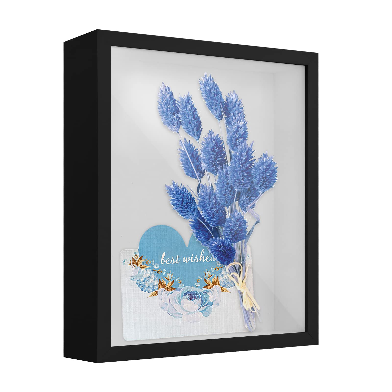 3D Shadow Box,Deep Picture Frames Box Display,27x22 cm Memory Box Photo Frame,3D Deep Box Wooden Photo Frame,Shadow Box Frame for Wall Hanging,Tabletop, Flower, Memorabilia, Tickets,Crafts,Black (5CM)