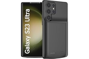JBUBN Battery Case for Galaxy S23 Ultra, 4800mAh Slim Portable Rechargeable Protective Battery Pack Charging Case Compatible with Samsung Galaxy S23 Ultra (6.8 inch) Extended Battery Charger Case (Black)