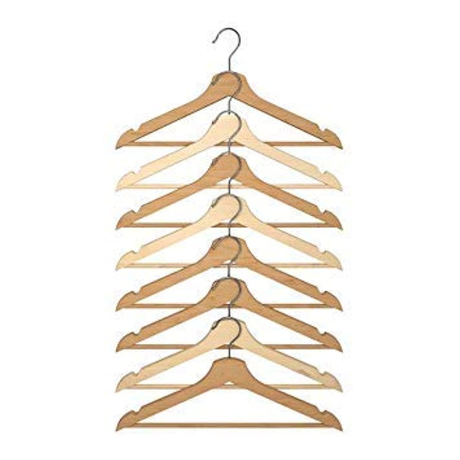 Ikea BUMERANG NAtural Coloured Curved Wooden clothes/coat hanger