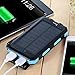 Solar Charger 20000mAh Power Bank, Portable Charger Solar Phone Charger with 2 USB Port 2 LED Light External Battery Pack for Emergency Travelling Camping, iPhone Android Cellphone Charging (Blue)