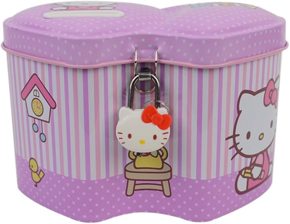 Hello Kitty Tin plata Pot Creative Hucha Saving Caja Piggy Bank KT Series: Amazon.es: Hogar
