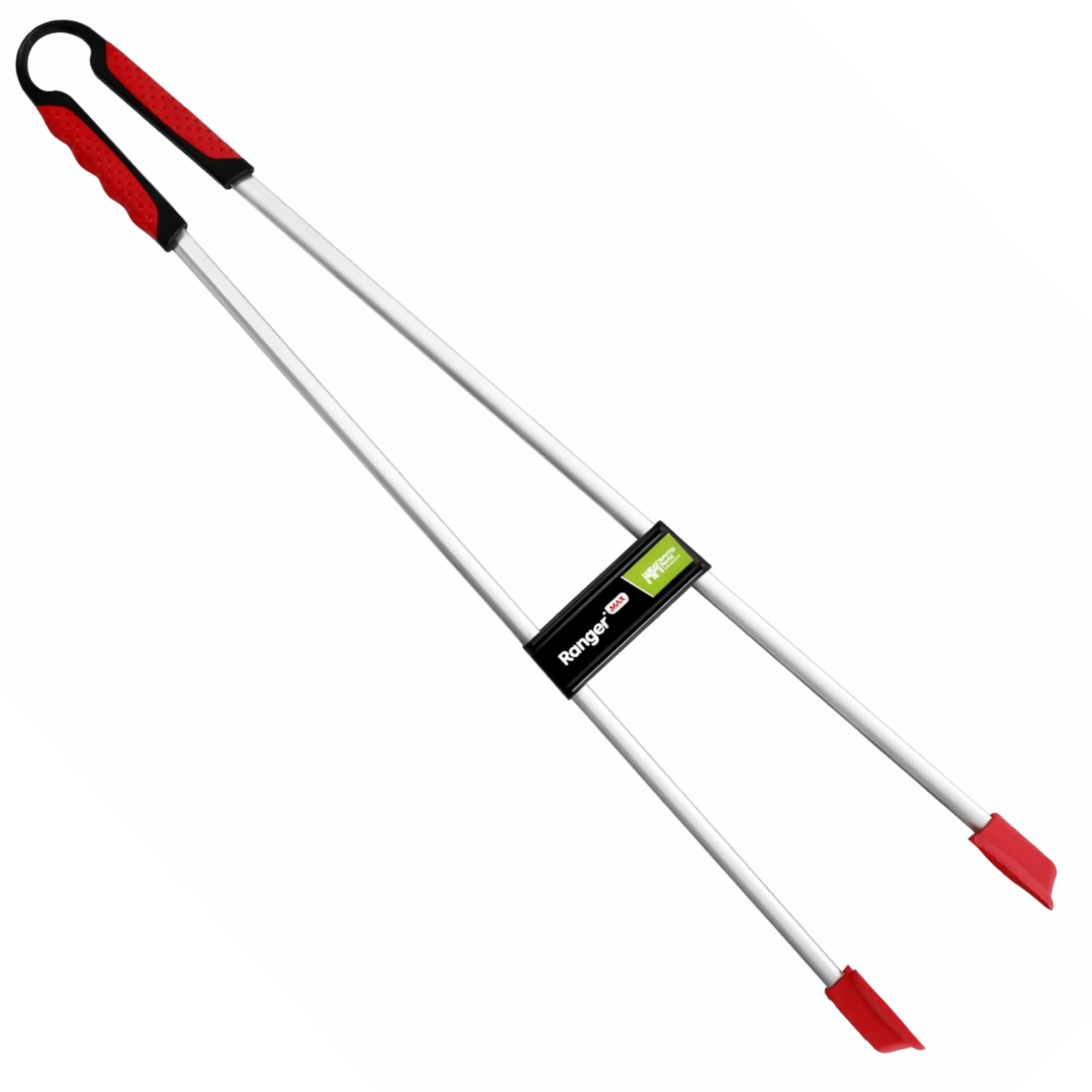 The Helping Hand Company Ranger MAX Tong Style Litter Picker with Straight Handle 35”/89cm, Heavy Duty Rubbish Picker Grabber, Long Hand Held Litter Picker for Adults, Outdoor Rubbish Pick Up Tool