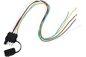 4 Pin 5 Wire Trailer Wiring Harness, PVC Y-Design Trailer Wiring Harness with Ergonomic Anti-Slip Design Grip for Rewiring Ta