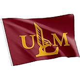 Desert Cactus University of Louisiana Monroe ULM Flag - 3 x 5 Feet Warhawks Banner, Indoor/Outdoor Durable Fabric, 100% Polyester Design (Style 1)