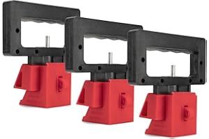Boviisky Circuit Breaker Lockout, 3 Pack, 480/600 Volt Extra Large, Red Breaker Box Lock, 4013