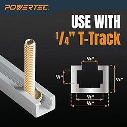 POWERTEC T-Track Hold Down Clamps for Woodworking 4