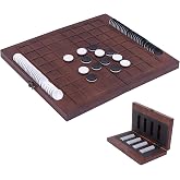 Extguds for Othello Reversi Board Game, Foldable Wooden Strategy Game with Built-in Storage, 64 Black &amp; White Discs, Classic 2 Player Strategy Game for Family &amp; Travel
