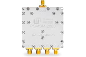 UU TOJOIN TOJOIN Passive Power Splitter 4 Way for SMA Connectors, Coaxial Cable Splitter 2-8GHZ for RF/Microwave Measurements Accessories, Antenna System Corrosion Resistant (PS-4SM-2080)