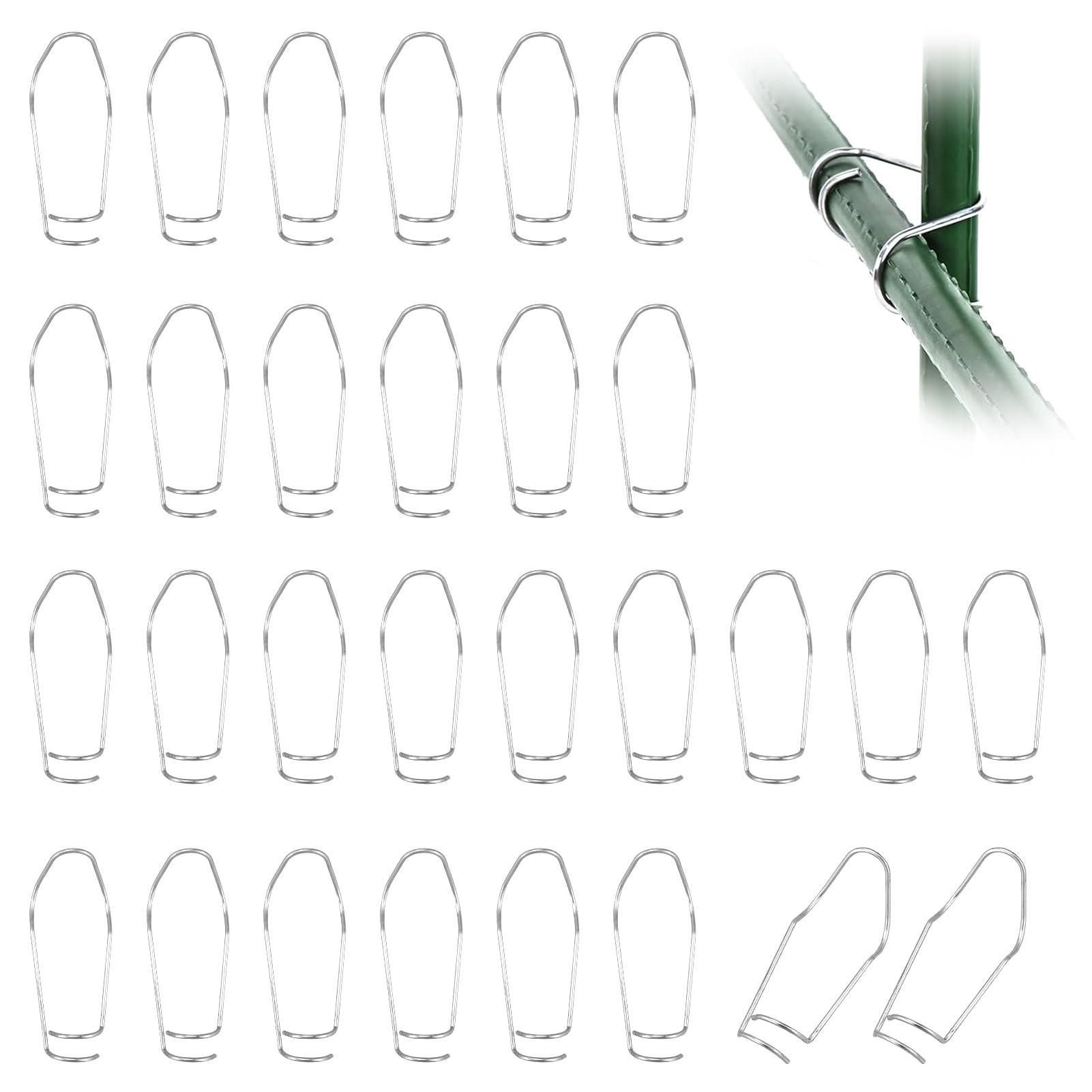 EASYKEENECOM 55PCS Plant Trellis Connecting Buckles,Garden Stakes Trellis Clips for Bamboo Canes,Garden Support Stakes Plant Climbing Frame Buckles for Tomato Cucumber Eggplant Vine Vegetable (16MM)