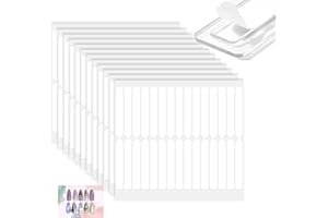 BQAN 12 Sheets Double Sided Nail Tape for Press On Nails, Clear Adhesive Mounting Tapes for Nails Design Display/Fake Nail Storage/Manicure Packaging Organize