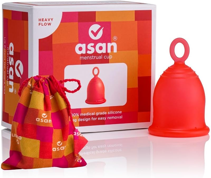 Asan Menstrual Cup Heavy Flow - Easy Insertion, 12 Hour Leakproof