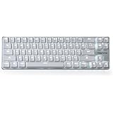 Mechanical Keyboard Gaming Keyboard GATERON Red Switch Wired Backlit Mechanical Mini Design (60%) 68 Kyes Keyboard White Magi