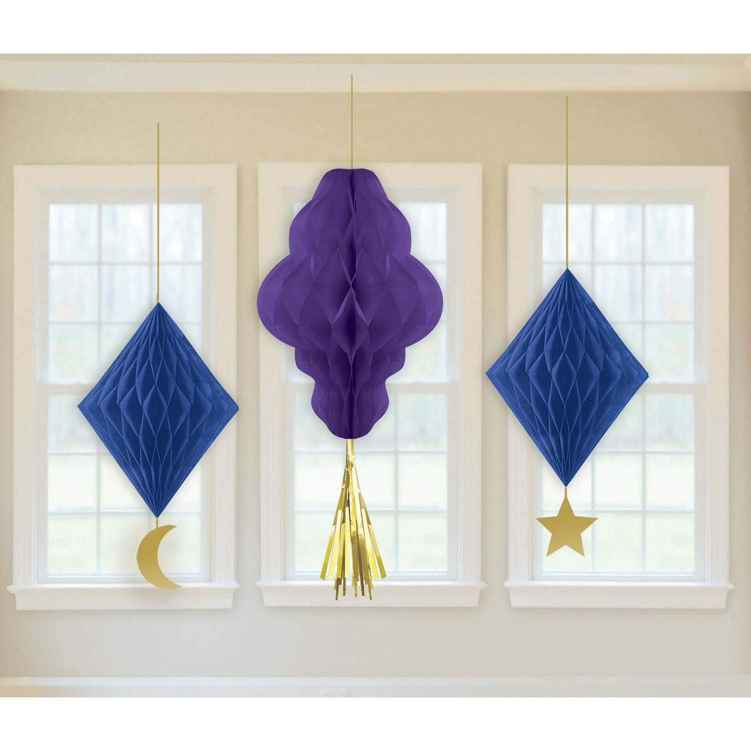 amscan Eid Honeycomb Decorations - 3 Pcs
