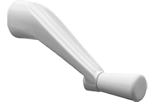 COMYZNOAH Window Crank Handle Replacement,(Single)(White Color) Fit to [3/8" Spline Socket Crank Handle]. Spline Socket, Smooth 360-Degree Operation.Casement,Compatible Andersen Window.Material: Zinc Alloy