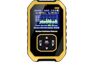 Koolertron Geiger Counter Nuclear Radiation Detector, Rechargeable Precise Radiation Dosimeter with LCD Display, Handheld β γ X-Ray Radiation Monitor Meter Device for Lab Industry Home, 5 Dosage Units