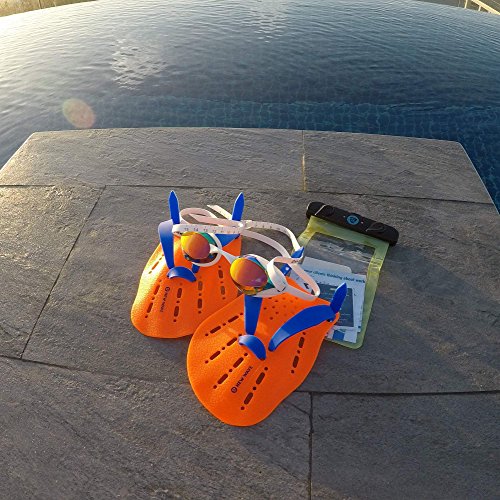 New Wave Contoured Swim Paddles Swimming Hand Paddles for SwimRun