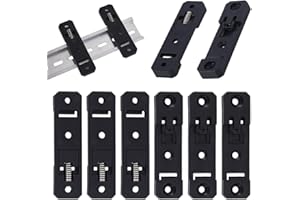 AHANDMAKER 10Pcs DIN Rail Mounting Brackets, 76x20x8mm Rectangle Universal Mounting Supports Standard Nylon Industrial Electr