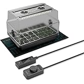 AC Infinity Heavy-Duty Humidity Dome 5x8 Germination Kit with Waterproof Seedling Mat, Full Spectrum LED Grow Light Bars, Sam