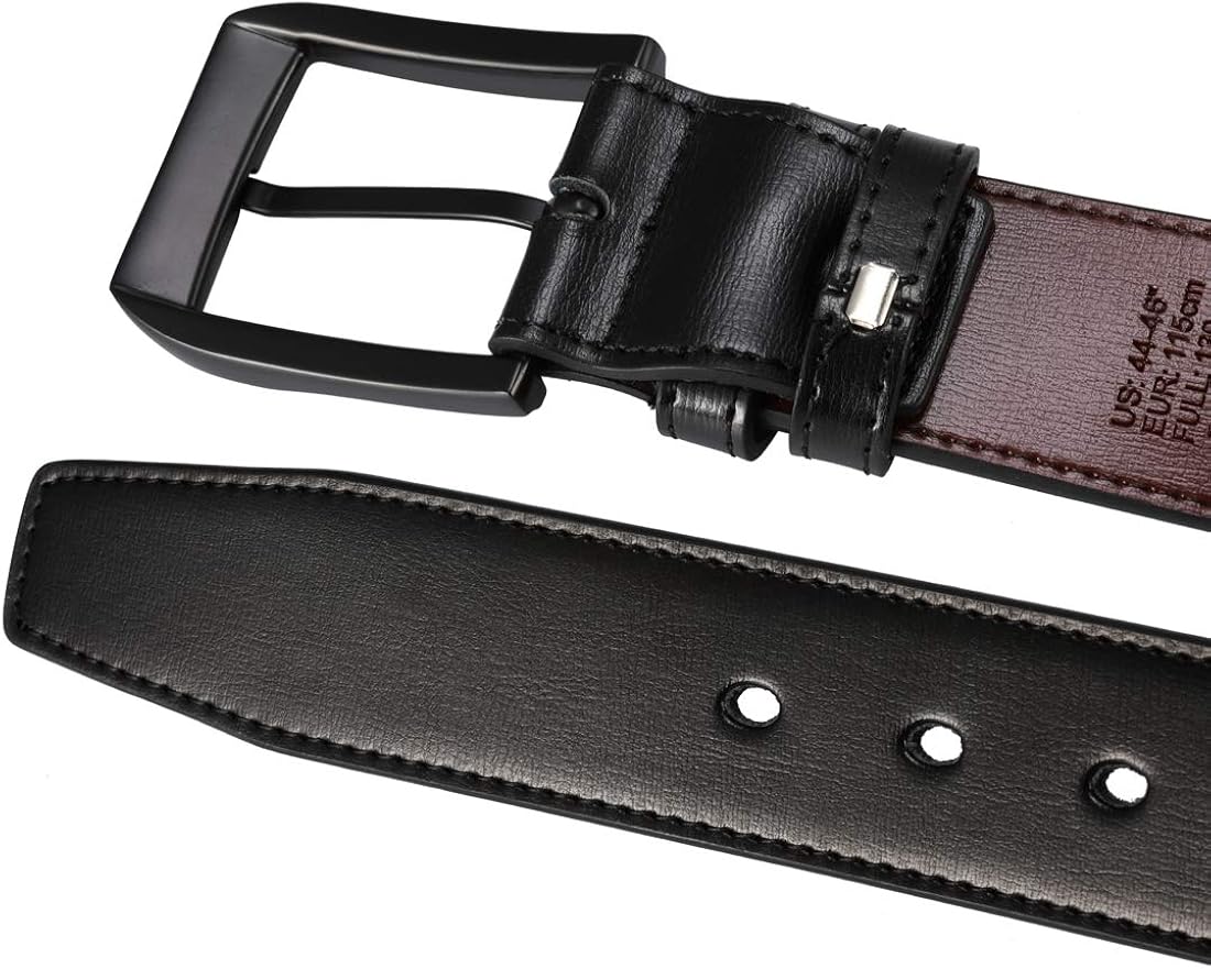 Beltox Fine Men’s Casual Leather Jeans Belts 1 1/2” Wide 4MM Thick Alloy Prong Buckle Work Dress Belt for Men at  Men’s Clothing store
