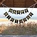 LOVELY BITON Large Black Happy Birthday Wall Banner, Black Party Decorations, Versatile, Beautiful, Swallowtail Bunting Flag garland Surprise Ideas