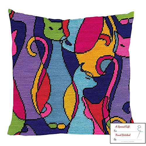 Design Works Colorful Cats Needlepoint Kit 2614 with Gift Card