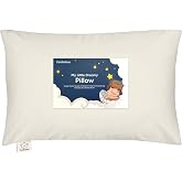 Toddler Pillow with Pillowcase, 13x18 My Little Dreamy Pillow (Clay) | Kids Travel Bed Pillow for Sleep, Organic Cotton Small Pillowcase, Soft, Breathable, Machine Washable, Toddlers 2-5 years
