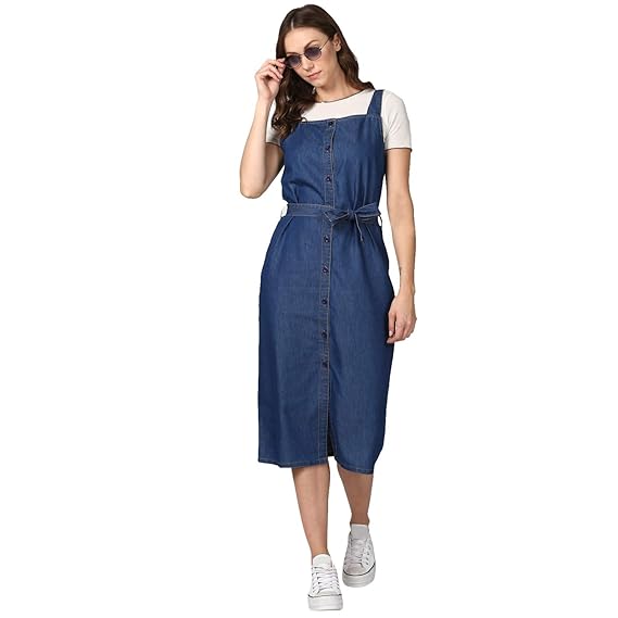 Denim dress below the knee Clearance