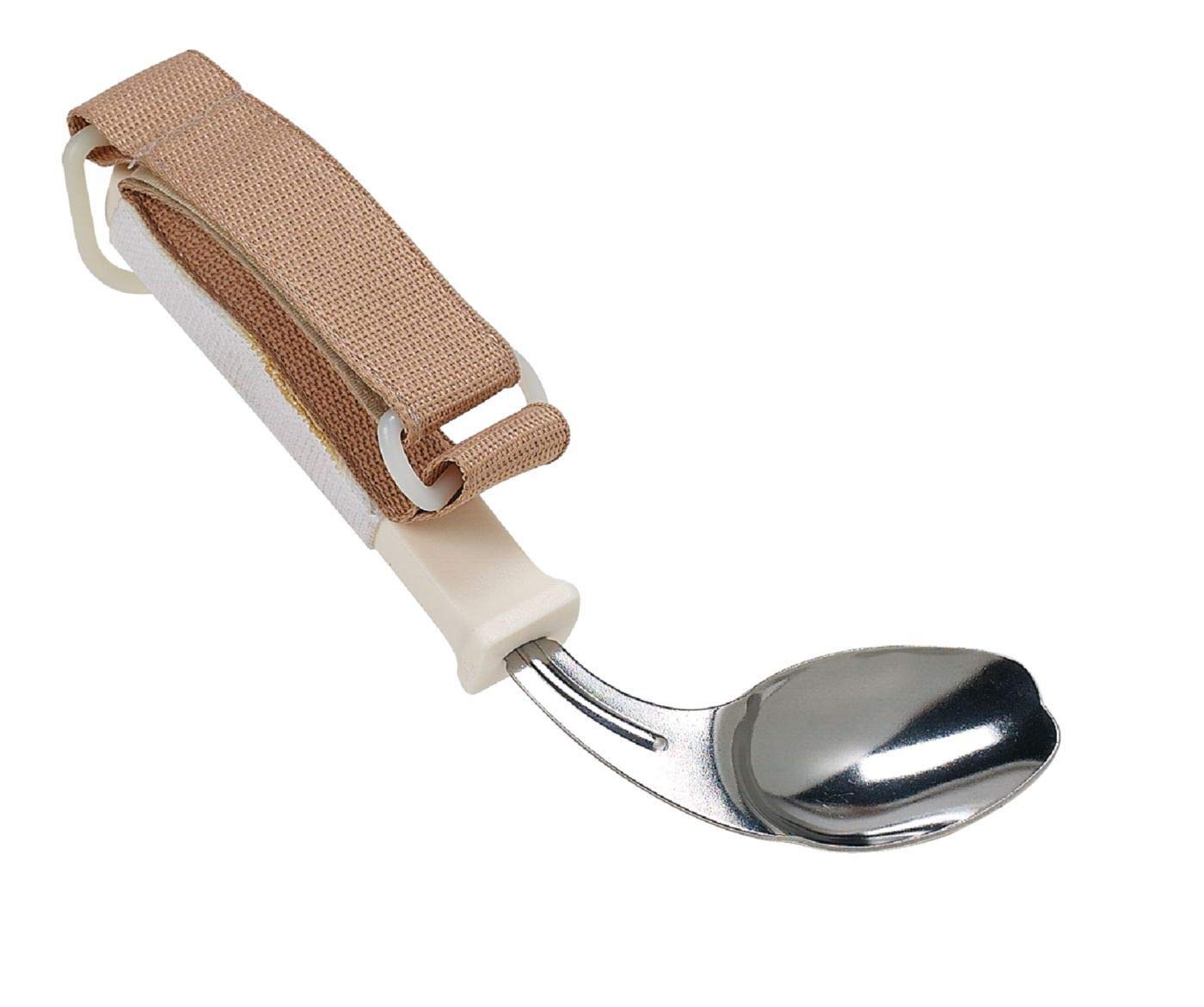 Sammons Preston Utensil Holder with Elastic Opening, Large, Fits All Types of Utensils, Adjustable Hand Strap with Velcro Hook & Loop & D-Ring, Cotton Webbing, Adaptive Eating Aid for Self-Feeding: Industrial & Scientific