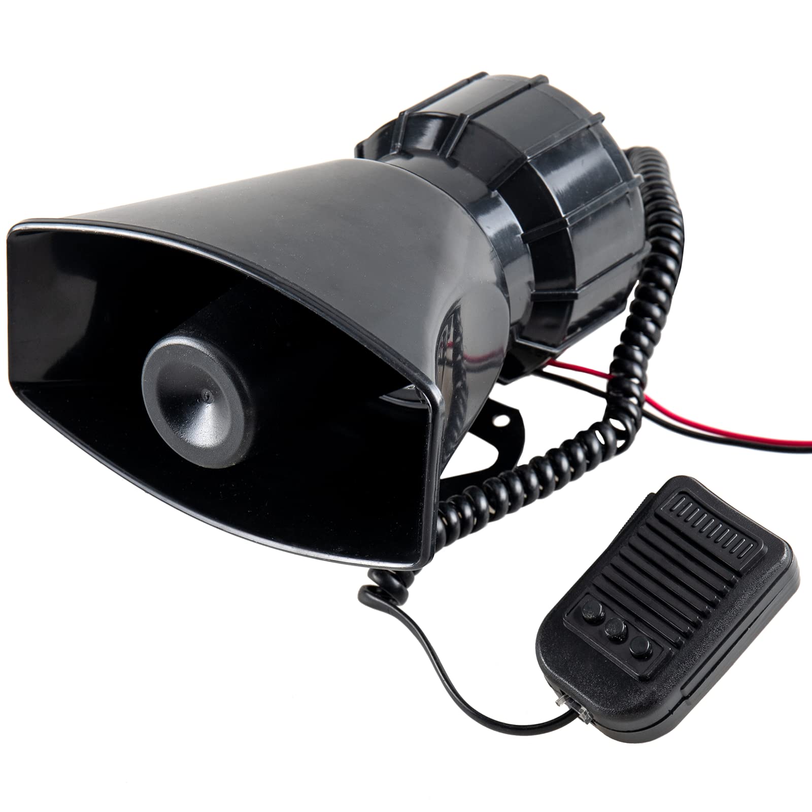 BeMatik - Megaphone 60W with three tones of sirens. Fixed speaker 155 x 90 mm