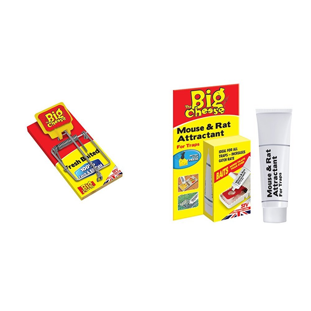 The Big Cheese Fresh Baited Mouse Trap & Mouse and Rat Attractant Bundle