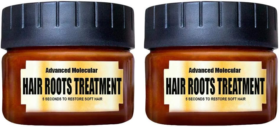 Chartsea Hydrating & Repairing Hair Mask, Hair Detoxifying Smoothing Advanced Molecular Hair Roots Treatment Eleminate Dry Damaged Hair Recover Elasticity Hair 60ML (2pcs)