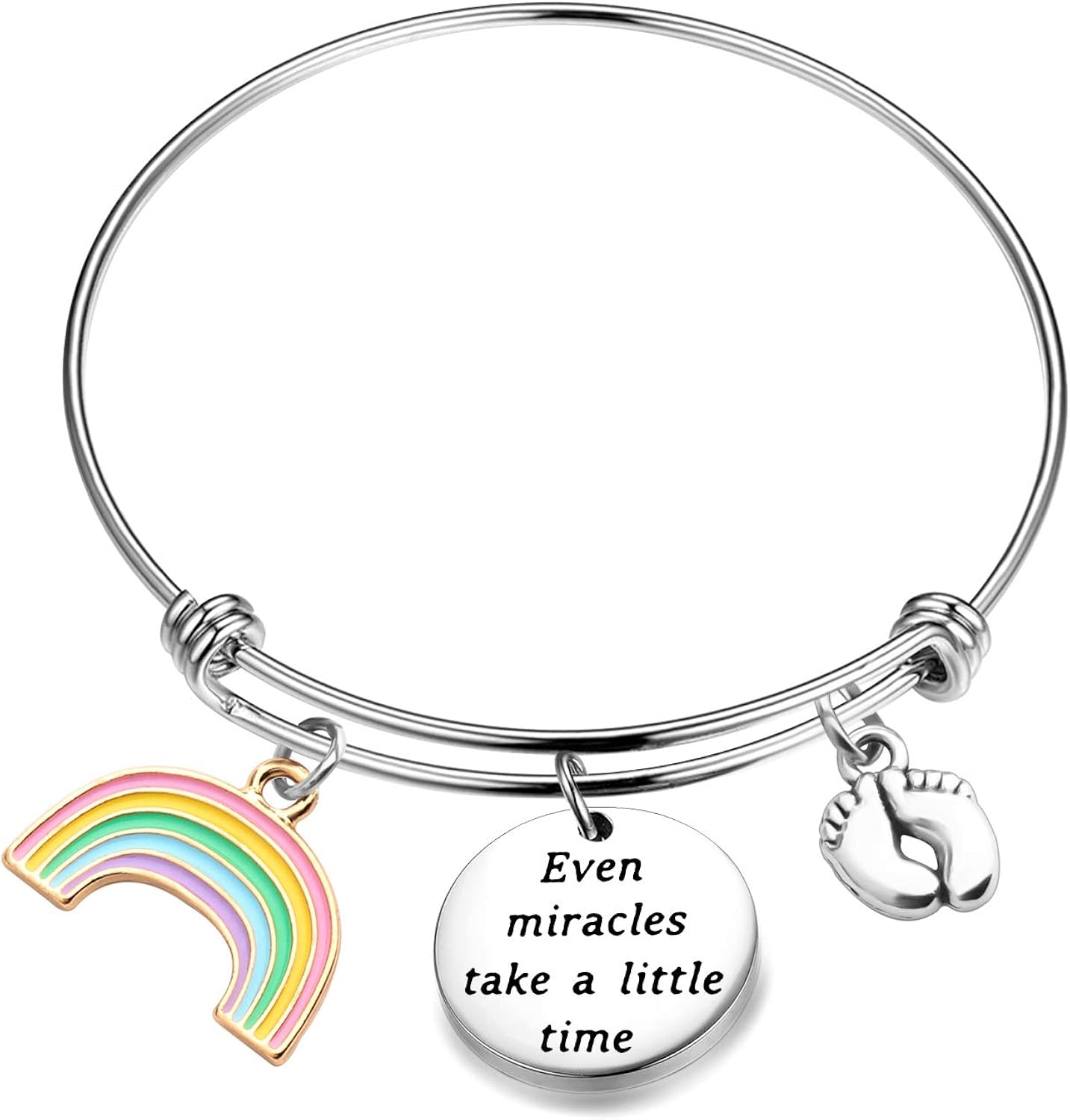 rainbow baby bracelet