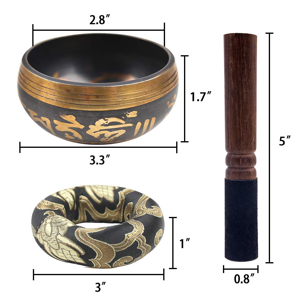 DomeStar Tibetan Singing Bowl Set Meditation Bowl