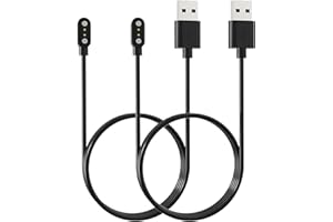 UYRUREL [2 Pack] for EchoByte IDW26 Smart Watch Fitness Tracker Magnetic USB Charging Cable, 2 Pin Cord Charger for Smart Wat