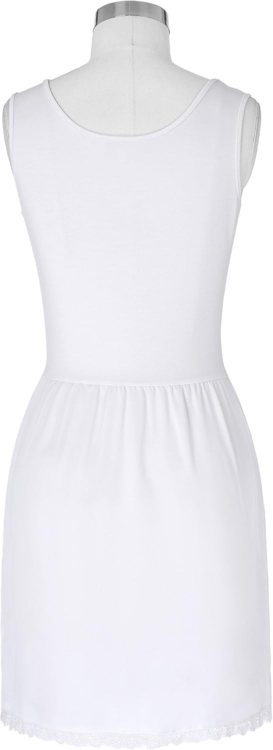 Kate Kasin Women Full Slip for Under Dress Lace Trim Satin Slip Cami Dress Nightwear at  Women’s Clothing store