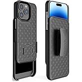 Aduro Combo Case with Kickstand & Holster for iPhone 14 Pro Max, Slim Shell & Swivel Belt Clip Holster, with Built-in Kickstand for Apple iPhone 14 Pro Max (6.7") 2022