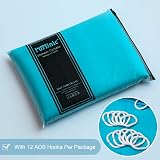 Furlinic Shower Curtain 94x78in Teal Waterproof Polyester with Hooks view 7