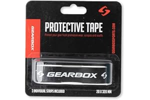 Gearbox Protective Pickleball Paddle Tape, 3 Tape Strips, Black, 20mm x 320mm
