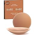 Bare Babe Reusable Silicone Nipple Covers - Waterproof, Nude, 4 Shades - Sticky Breast Stickers for Strapless Dress