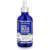 SiPower Silica Vegan Collagen, Supplement Drops-Liquid Mineral Orthosilicic Acid (CH-OSA) + Fulvic Acid. Natural Collagen Booster for Joints, Bones, Hair, Skin, Nails, Immune & Digestive Health-4oz