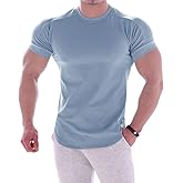 Magiftbox Mens Muscle Cotton Lightweight Workout Short Sleeve T-Shirts Gym Sweat Tee T24