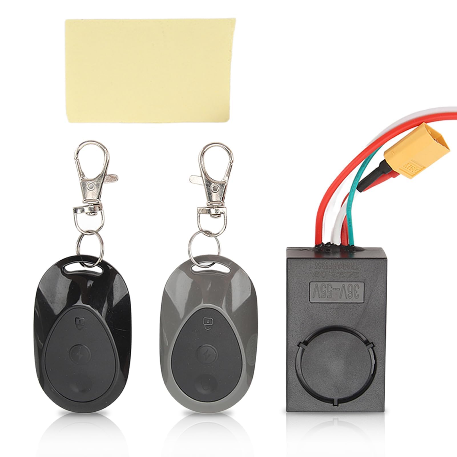 Electric Scooter Alarm, 36-55V XT60 Interface 115DB Anti Theft Alarm Super Loud Electric Bike Anti Theft Alarm Electric Scooter Burglar Alarm with 2 Remote Control for for MAX G30 Scooter