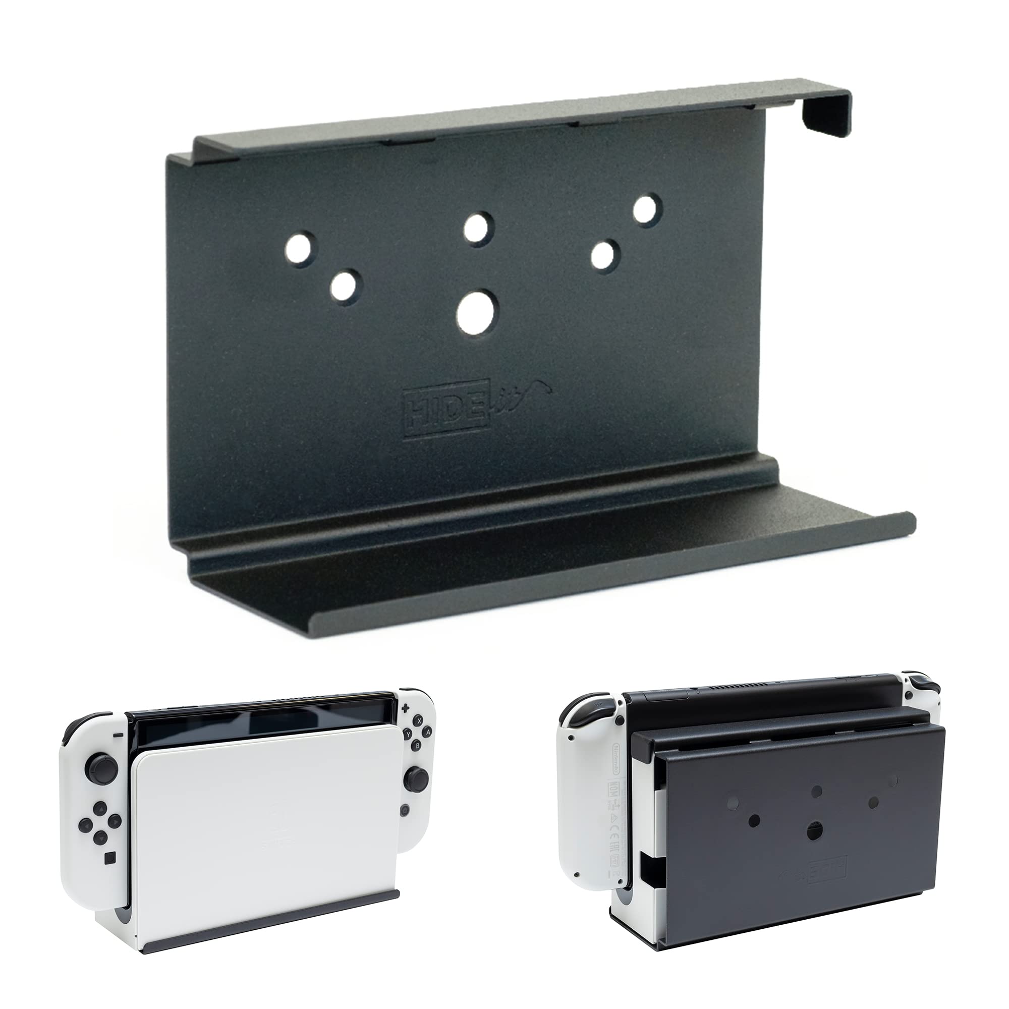 HIDEit Mounts Switch Wall Mount for Nintendo Switch - Made in USA, Steel Mount for Nintendo Switch and Nintendo Switch OLED to Safely Store Your Switch Console